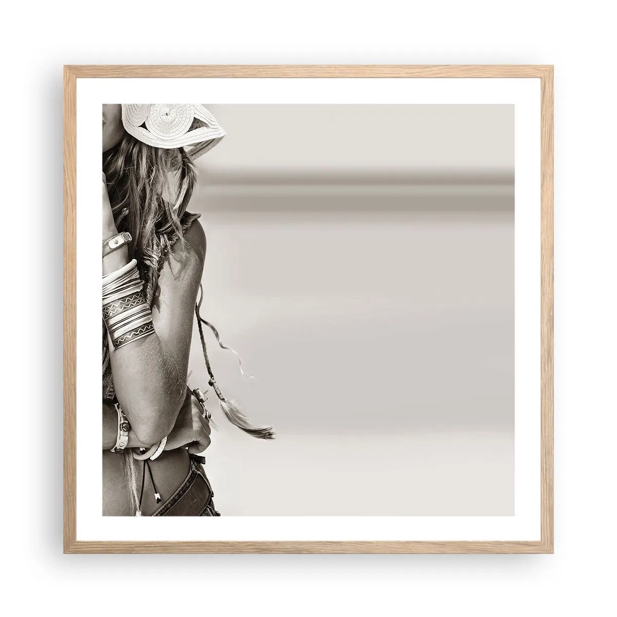 Poster in cornice rovere chiaro - Come una ragazza - 60x60 cm