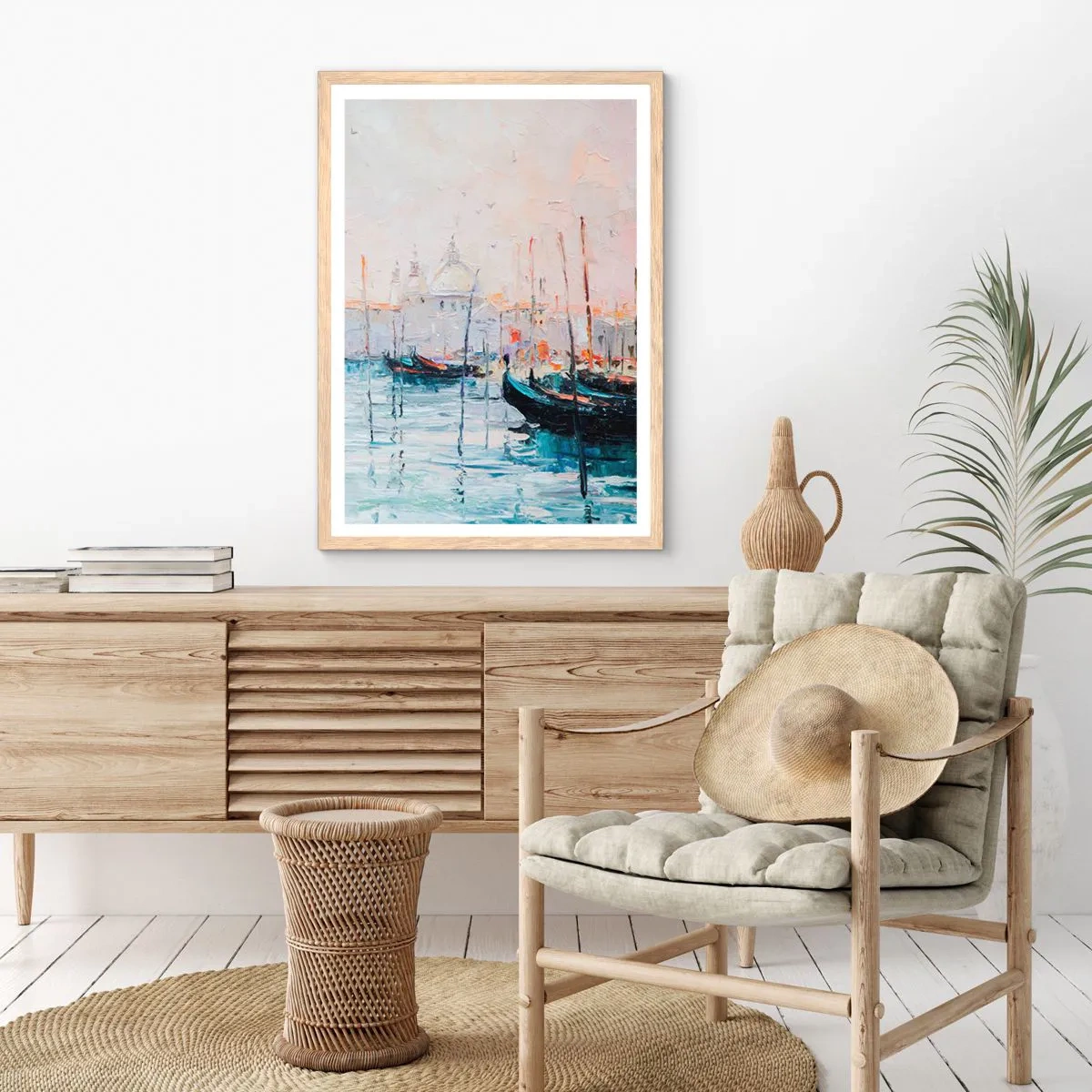 Poster in cornice rovere chiaro - Dopo l'acqua, dopo la nebbia - 40x50 cm