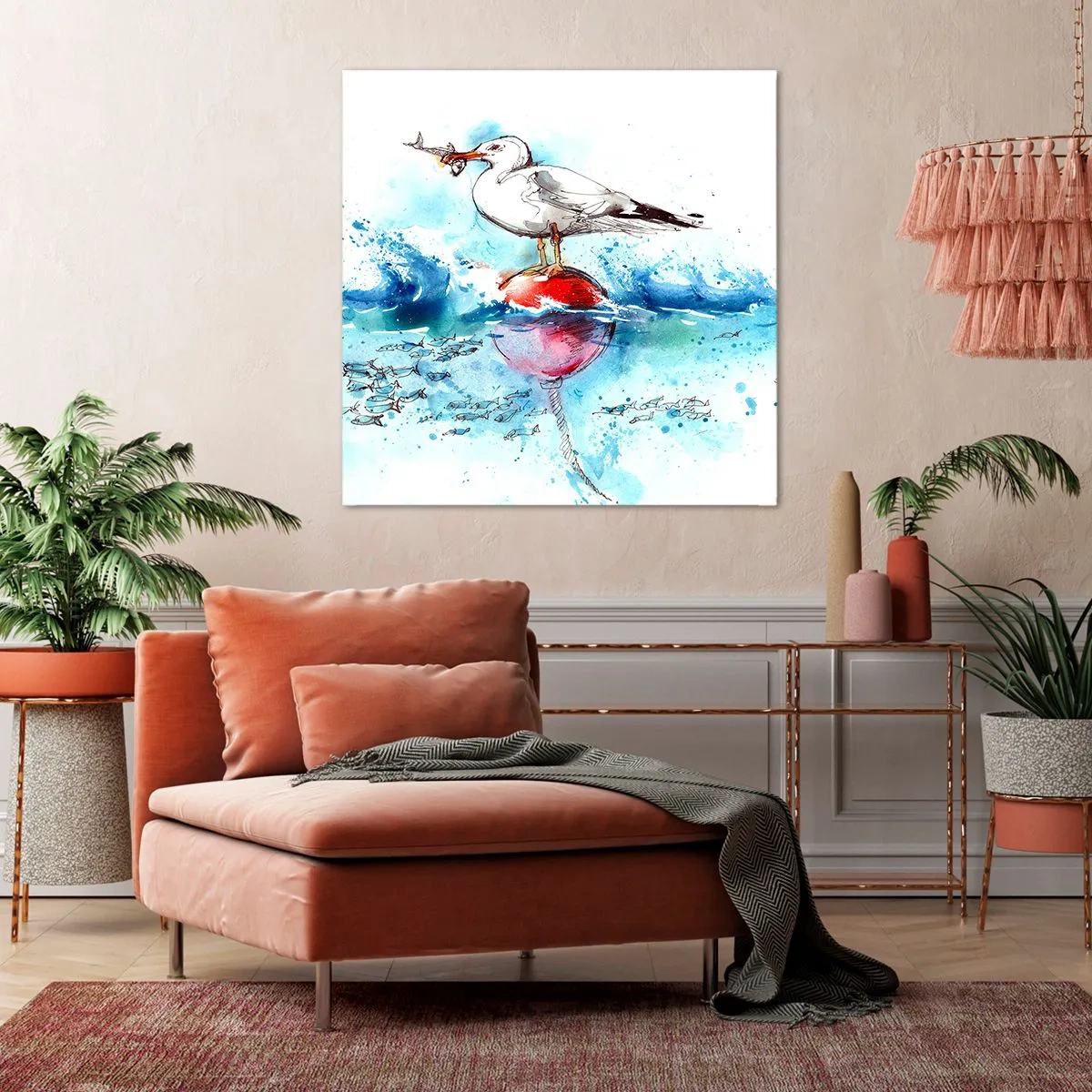 Quadro su tela - Stampe su Tela - Buona pesca - 40x40 cm