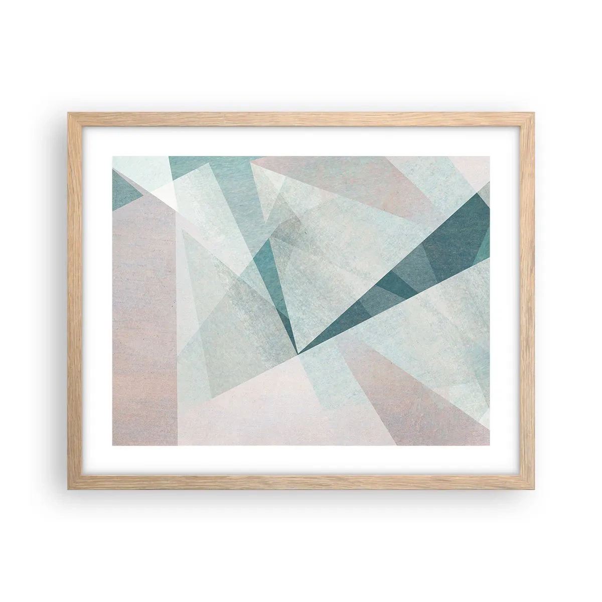 Poster in cornice rovere chiaro - Con calma ma dinamicamente - 50x40 cm