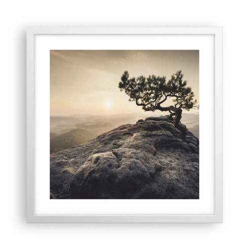 Poster in cornice bianca - La vita vince sempre - 40x40 cm