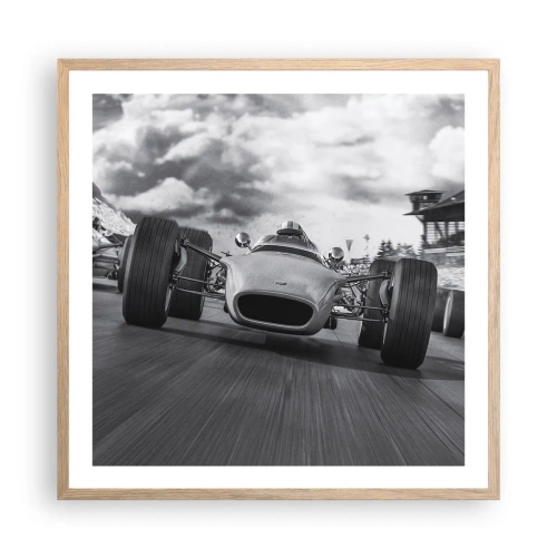 Poster in cornice rovere chiaro - C'è la forza! - 60x60 cm