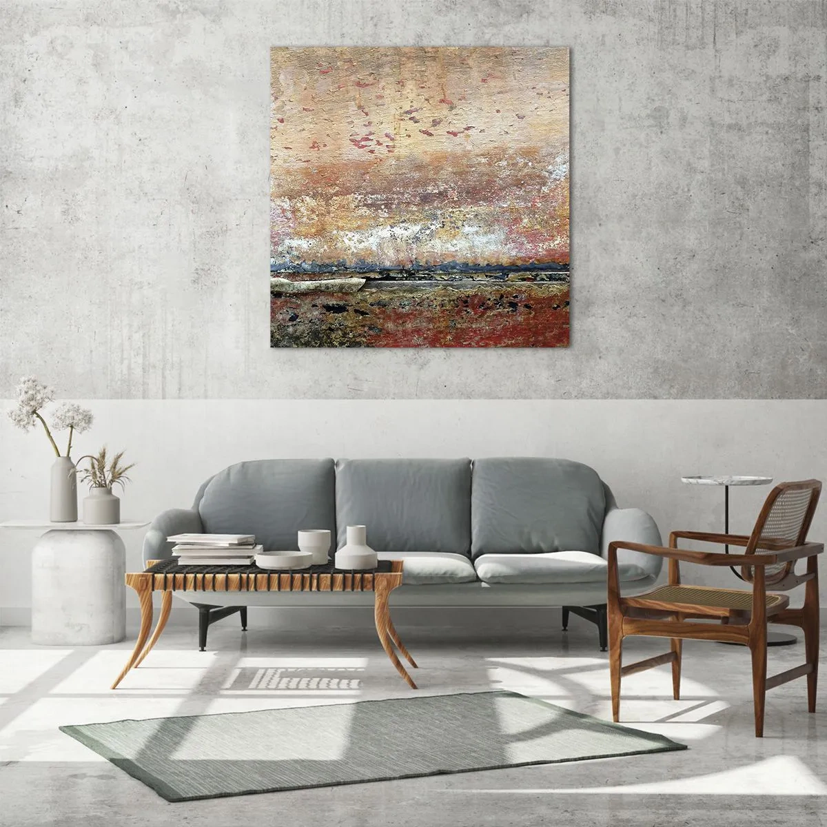 Quadro su vetro - Forse è il mare - 60x60 cm