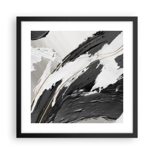 Poster in cornice nera - Astrazione con sfarzo - 40x40 cm