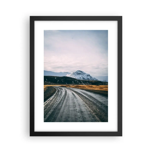 Poster in cornice nera - Nel clima dell'Islanda - 30x40 cm