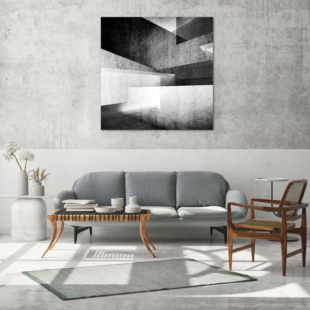 Quadro su vetro - La struttura dello spazio - 60x60 cm