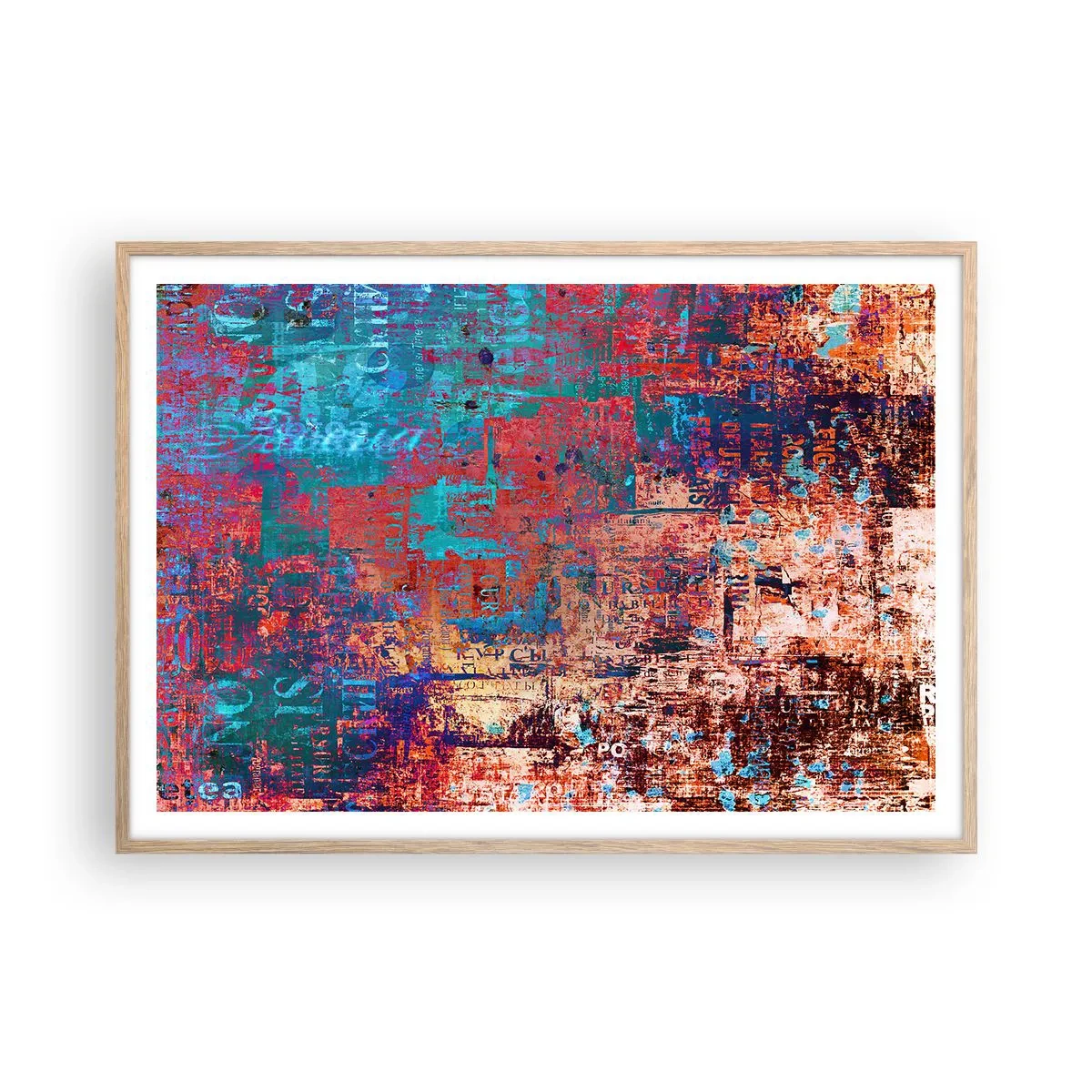 Poster in cornice rovere chiaro - Memoria e dimenticanza - 100x70 cm