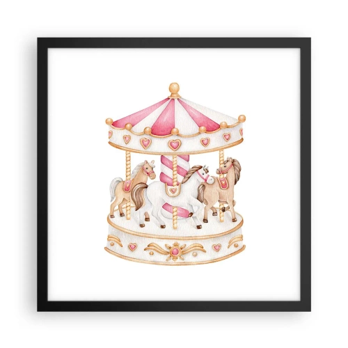 Poster in cornice nera - Il dolce mondo dell'infanzia - 40x40 cm