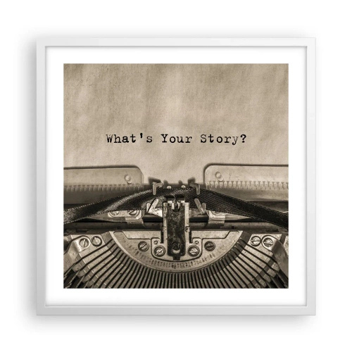 Poster in cornice bianca - Rispondimi - 50x50 cm