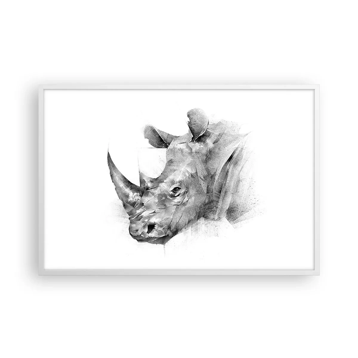 Poster in cornice bianca - Ritratto africano - 91x61 cm