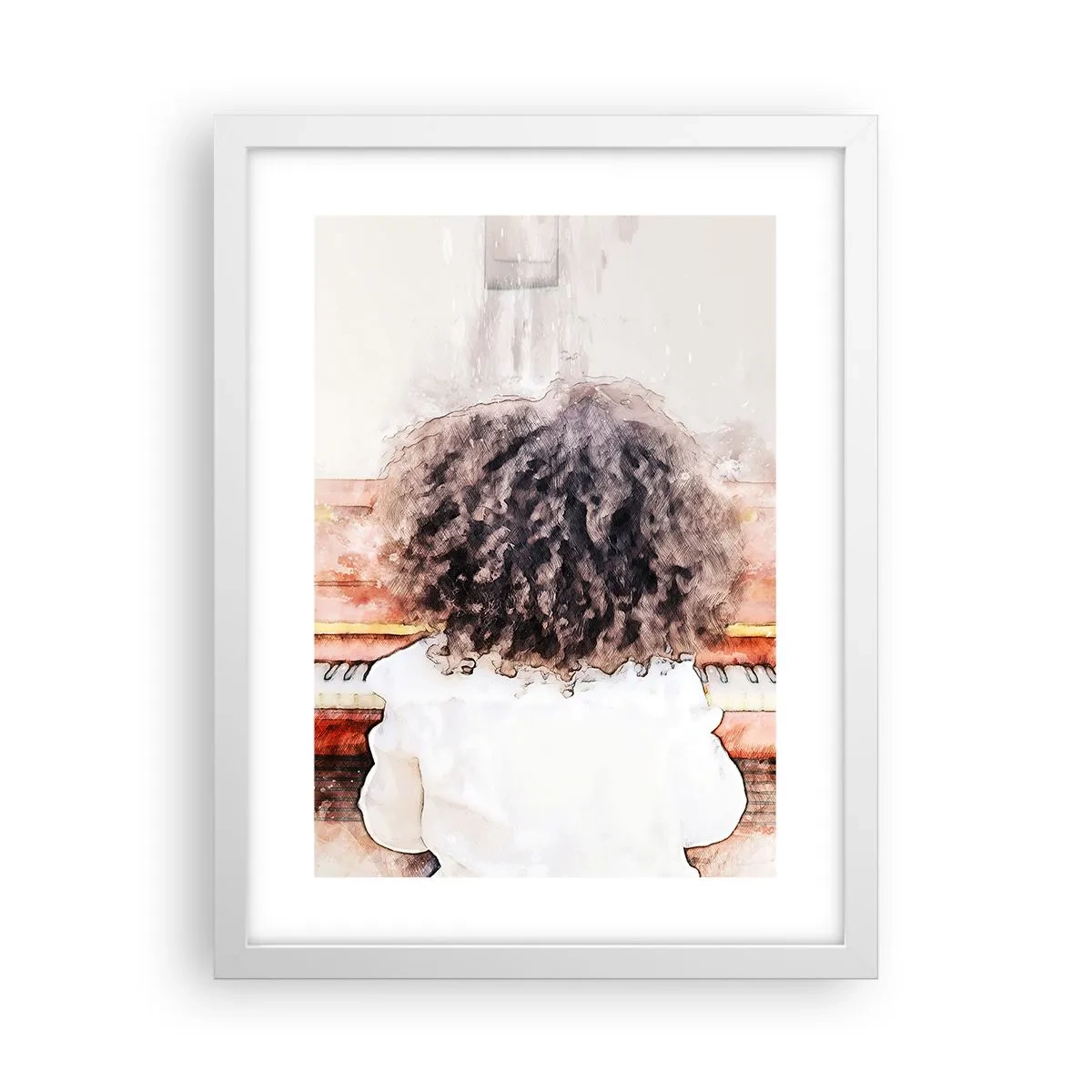 Poster in cornice bianca - Nel nuovo mondo - 30x40 cm