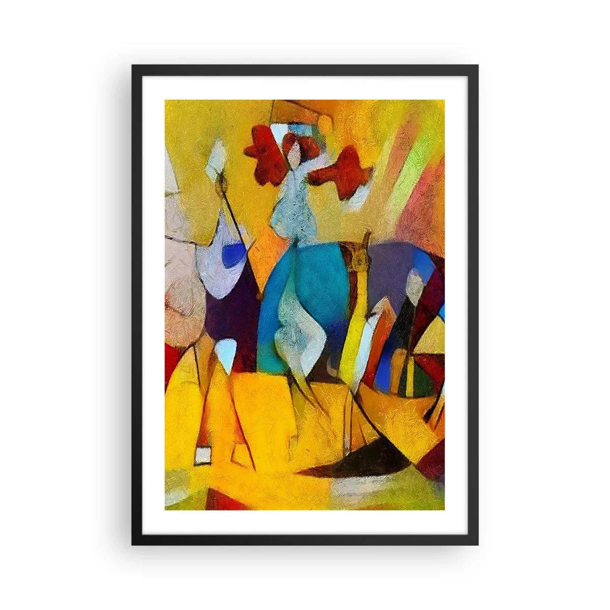 Poster in cornice nera - Sole - vita - gioia - 50x70 cm