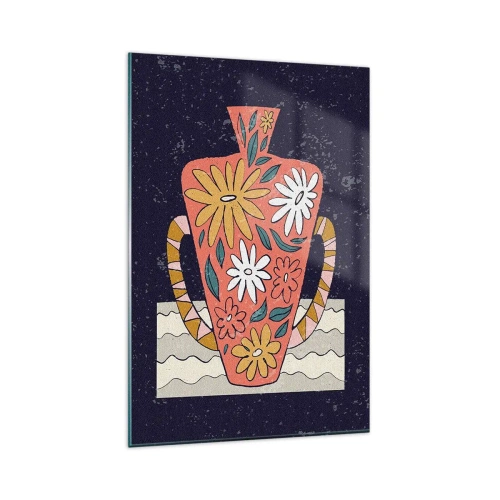 Quadro su vetro - Brocca dipinta - 80x120 cm