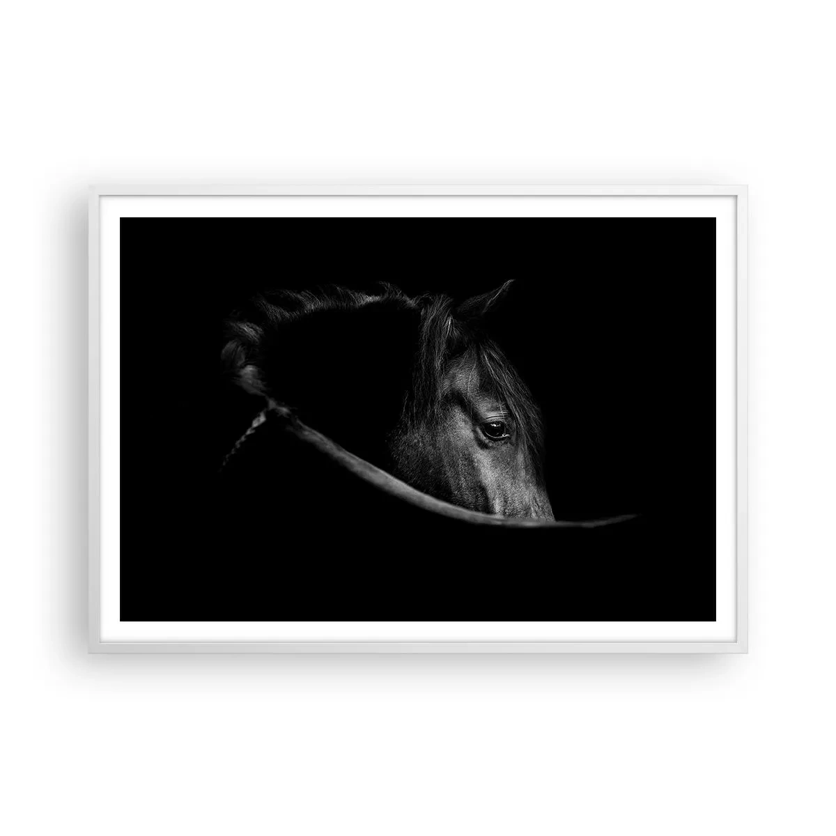 Poster in cornice bianca - Il principe nero - 100x70 cm