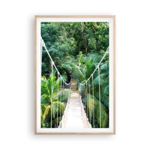 Poster in cornice rovere chiaro - Welcome to the jungle! - 61x91 cm