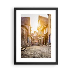 Poster in cornice nera - Lo spirito bianco della cittadina - 30x40 cm