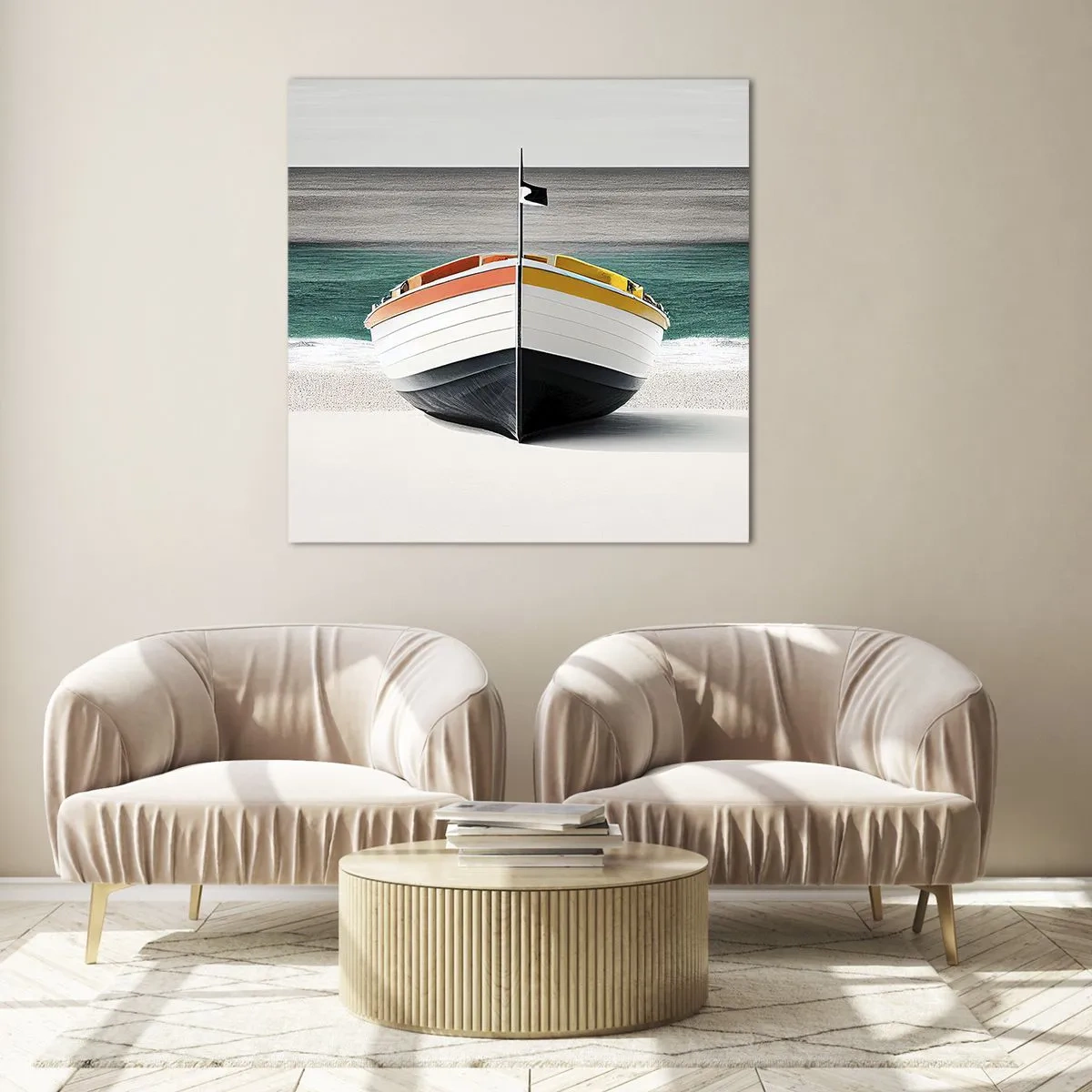 Quadro su vetro - Al suo posto - 30x30 cm