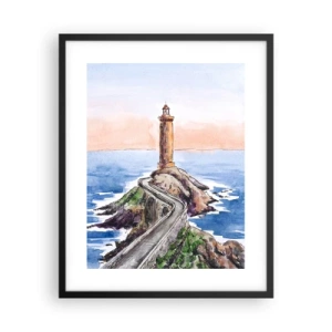 Poster in cornice nera - Rivolto verso il mare - 40x50 cm