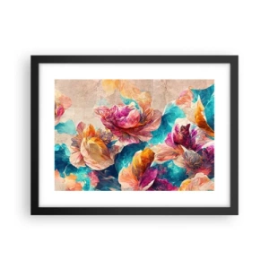 Poster in cornice nera - Lo splendore colorato del bouquet - 40x30 cm