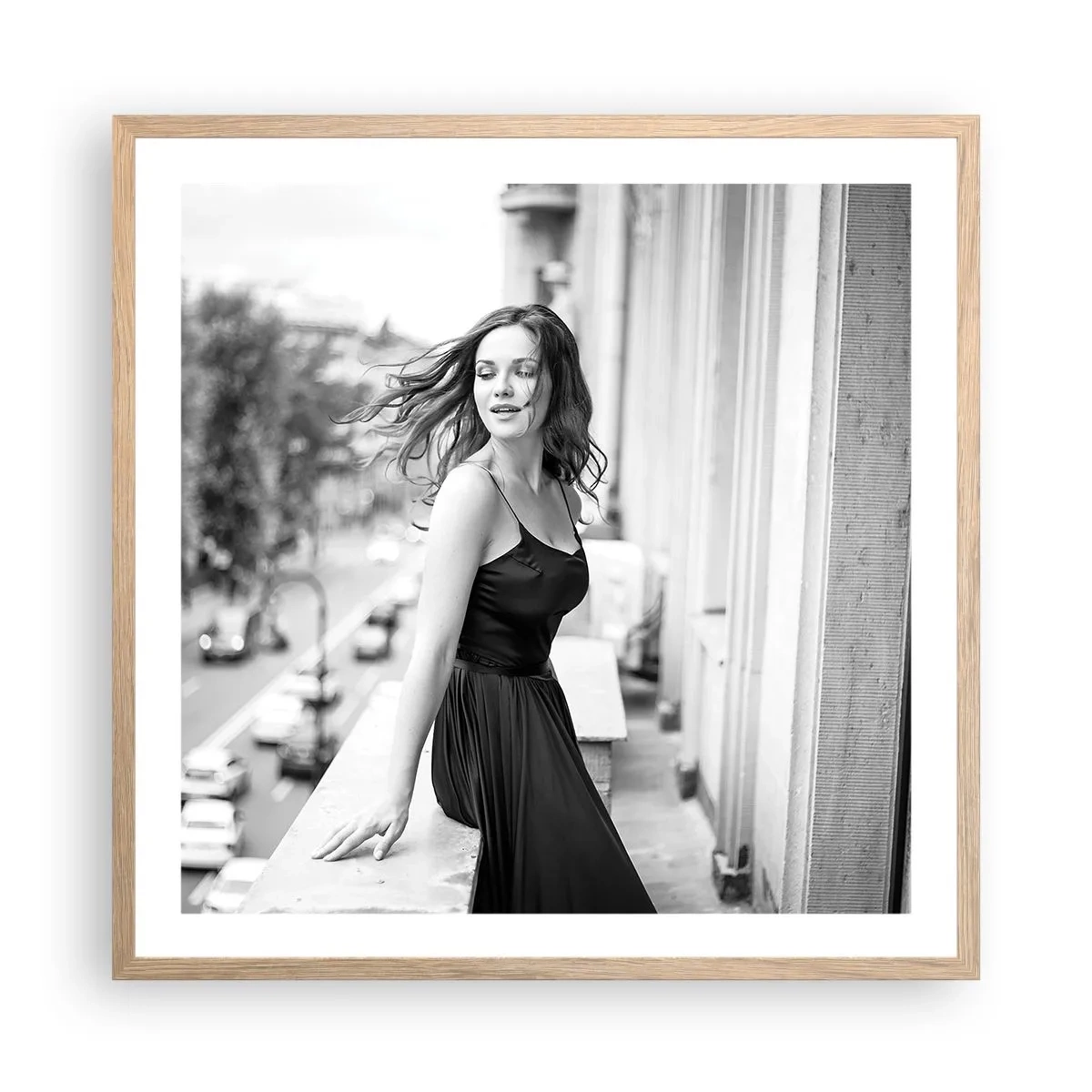 Poster in cornice rovere chiaro - Sicuramente parigina - 60x60 cm