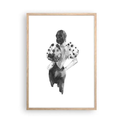 Poster in cornice rovere chiaro - è passata accanto - 50x70 cm