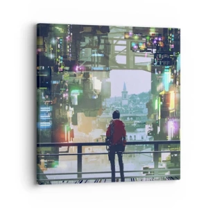 Quadro su tela - Stampe su Tela - Due mondi - 30x30 cm