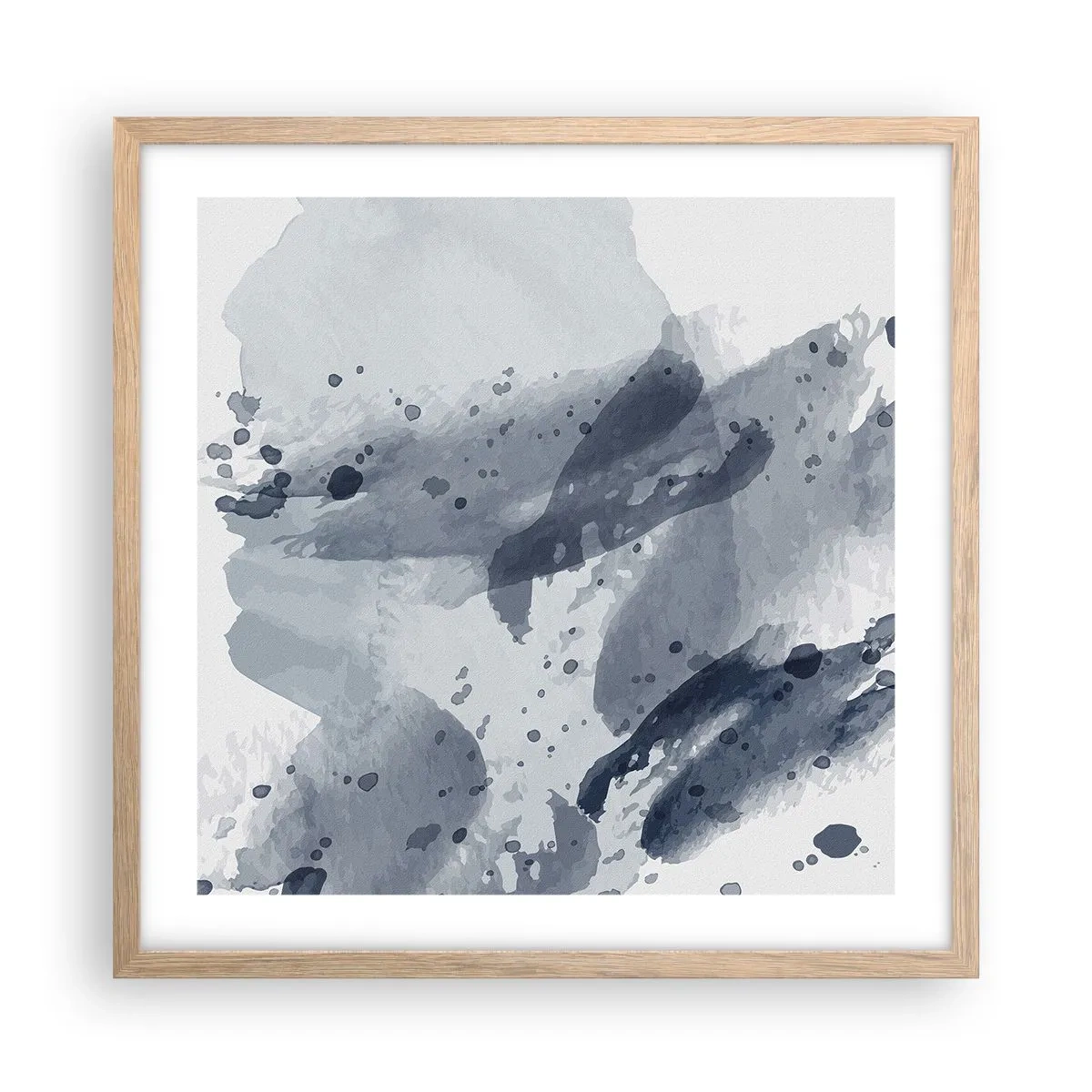 Poster in cornice rovere chiaro - Studio della natura dell'acqua - 50x50 cm