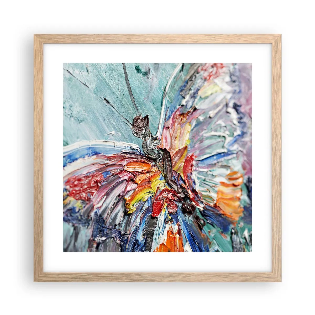 Poster in cornice rovere chiaro - Dipinto dalla natura - 40x40 cm