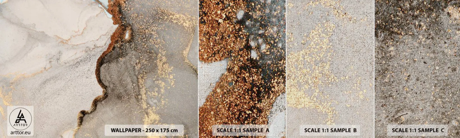 Campione di Fotomurale Premium Canvas - Ai confini del colore - Astrazione, Pezzo, Arte Moderna - 100x30 cm