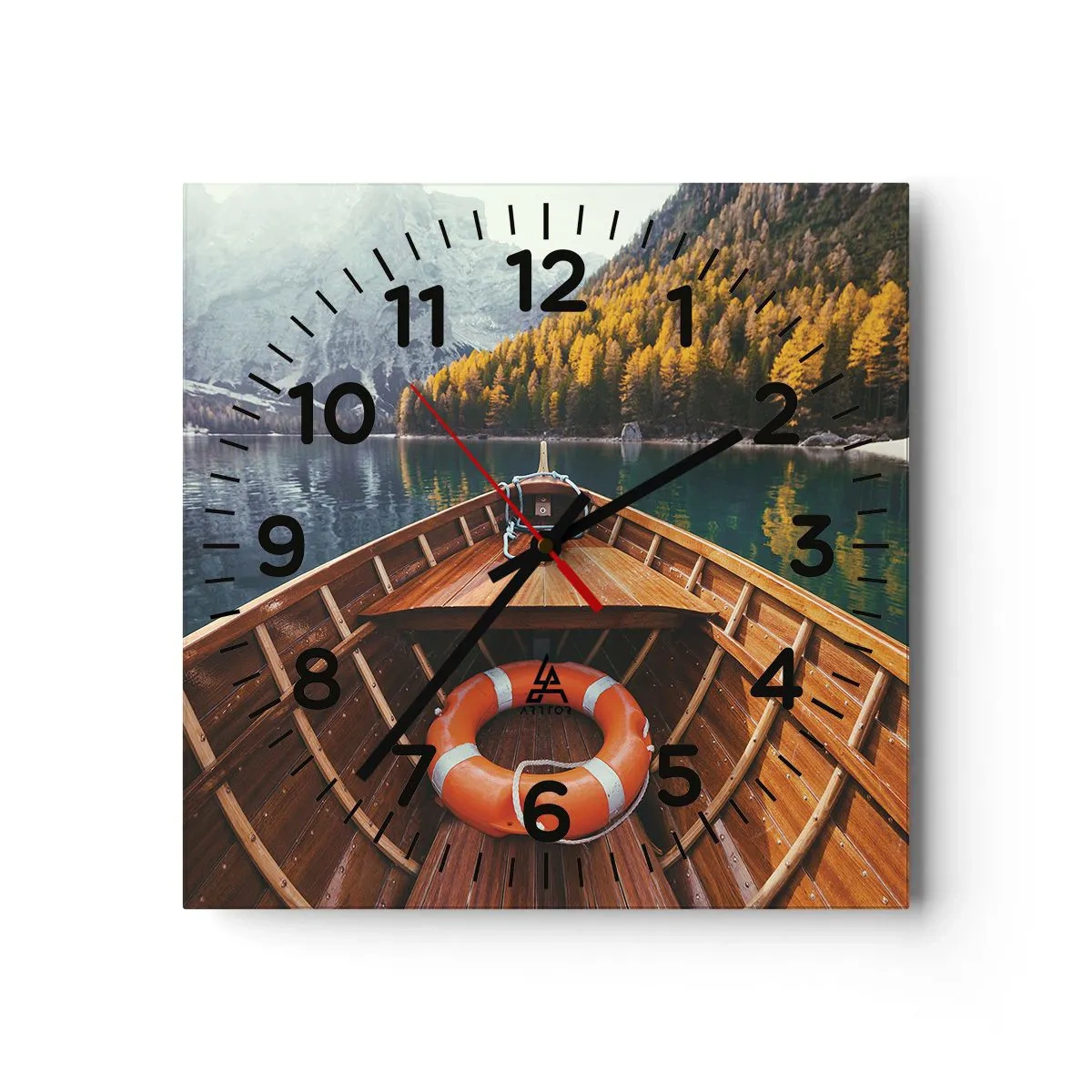 Orologio da parete - Orologio in Vetro - Gita sui monti - 40x40 cm