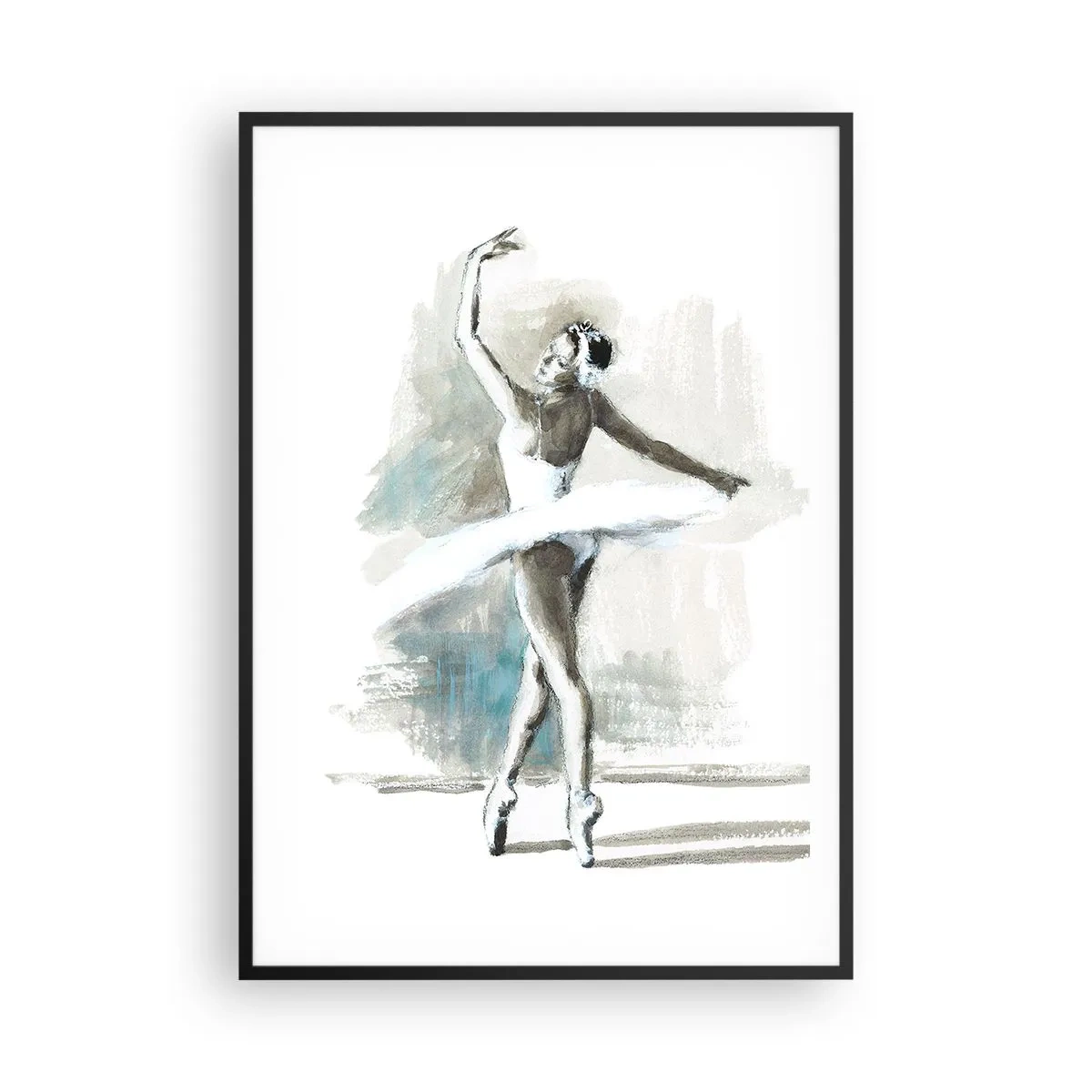 Poster in cornice nera - Tramutata in un cigno - 70x100 cm