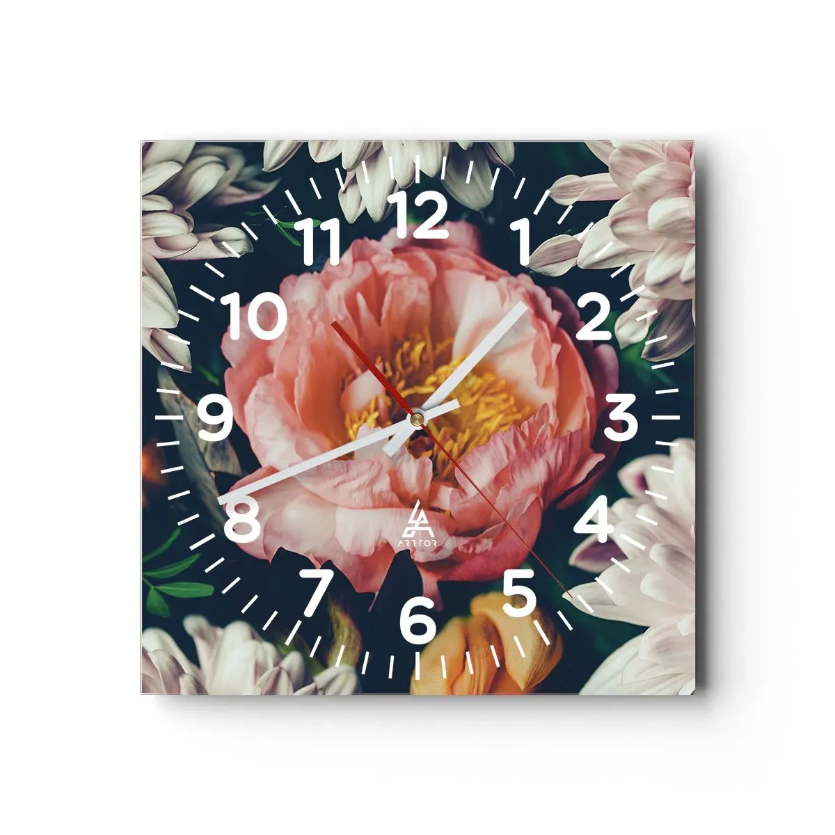 Orologio da parete - Orologio in Vetro - Con fasto barocco - 40x40 cm