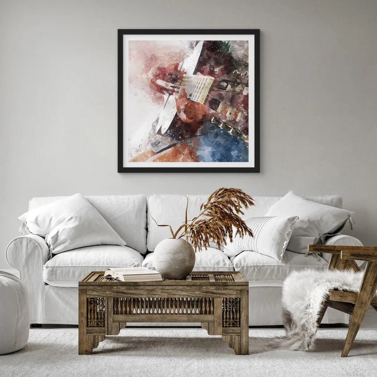 Poster in cornice nera - E tu che ne pensi? - 40x40 cm