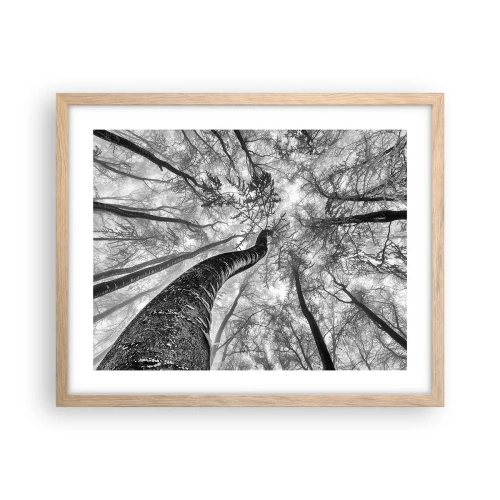 Poster in cornice rovere chiaro - La corsa verso la luce - 50x40 cm