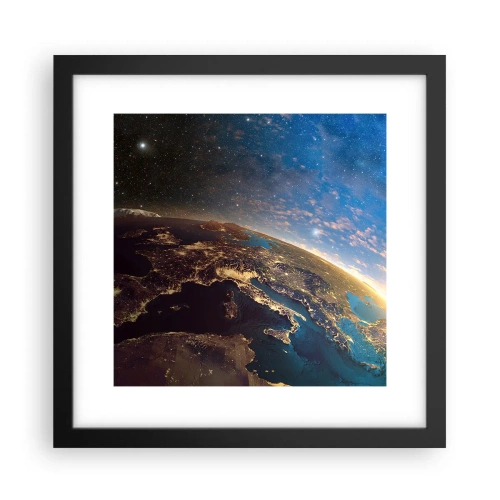 Poster in cornice nera - Guardiamoci da lontano - 30x30 cm