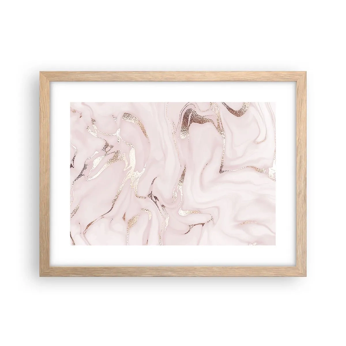 Poster in cornice rovere chiaro - Nella follia rosa - 40x30 cm