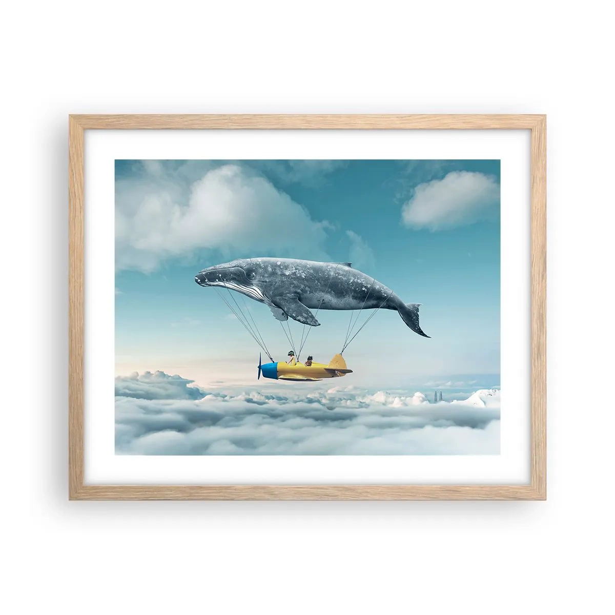 Poster in cornice rovere chiaro - Perché no? - 50x40 cm