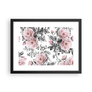 Poster in cornice nera - Perdersi tra le rose - 40x30 cm