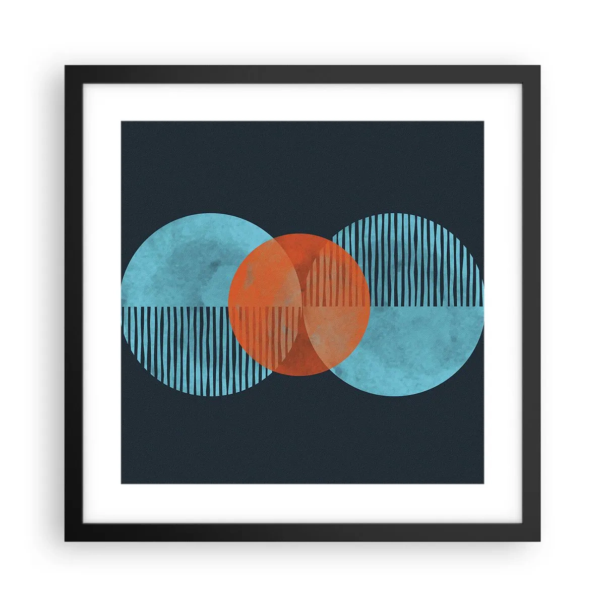 Poster in cornice nera - Composizione simmetrica - 40x40 cm