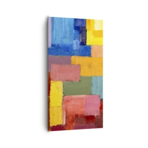 Quadro su tela - Stampe su Tela - Ognuno diverso, tutti colorati - 65x120 cm