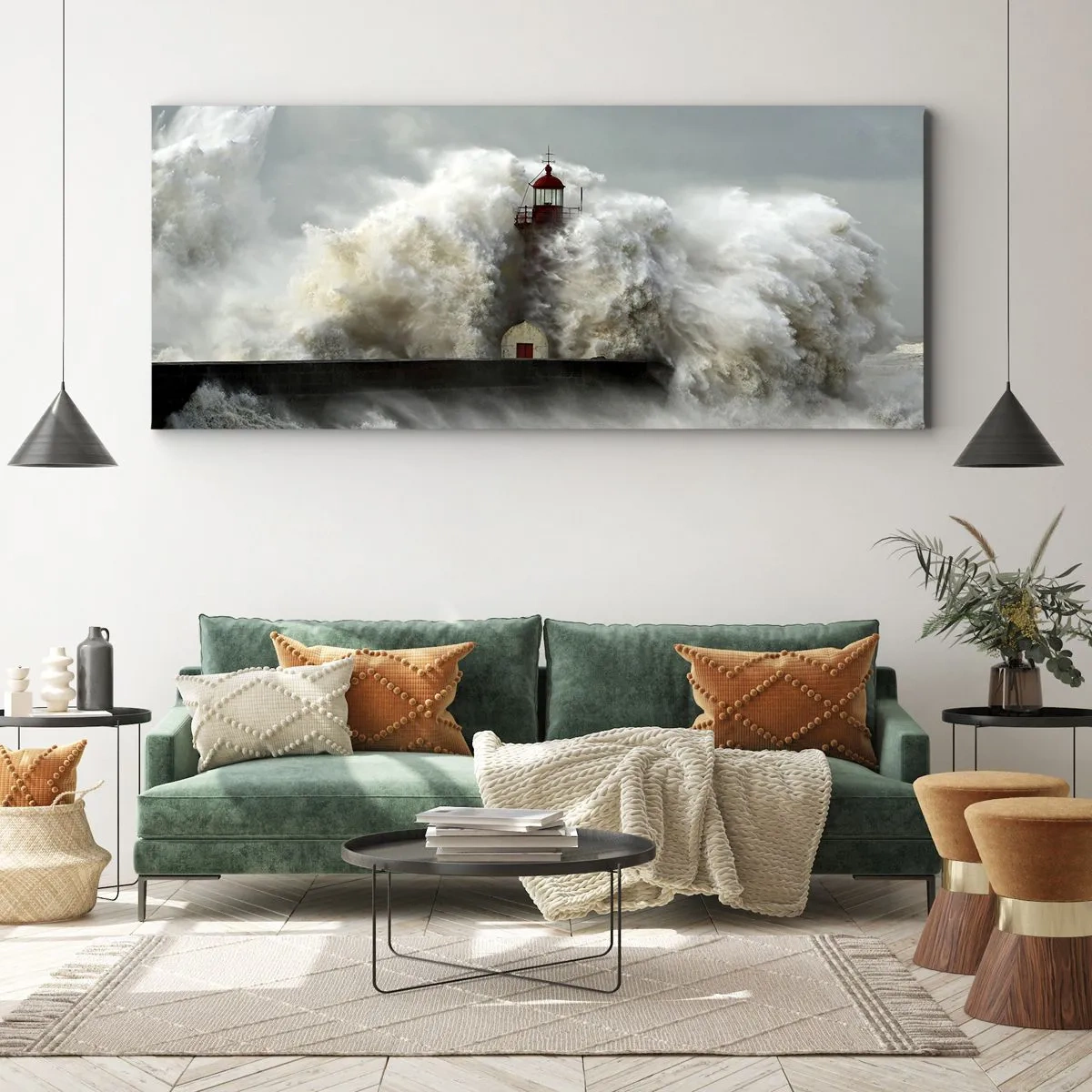 Quadro su tela - Stampe su Tela - L'ira dell'oceano - 100x40 cm