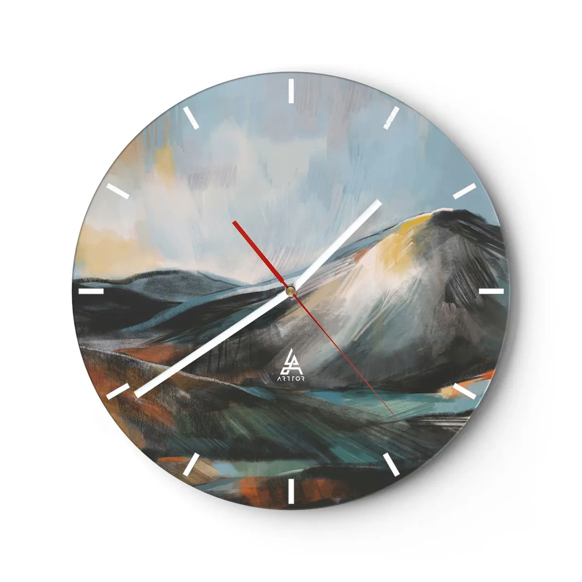 Orologio da parete - Orologio in Vetro - Aspri e belli - 40x40 cm