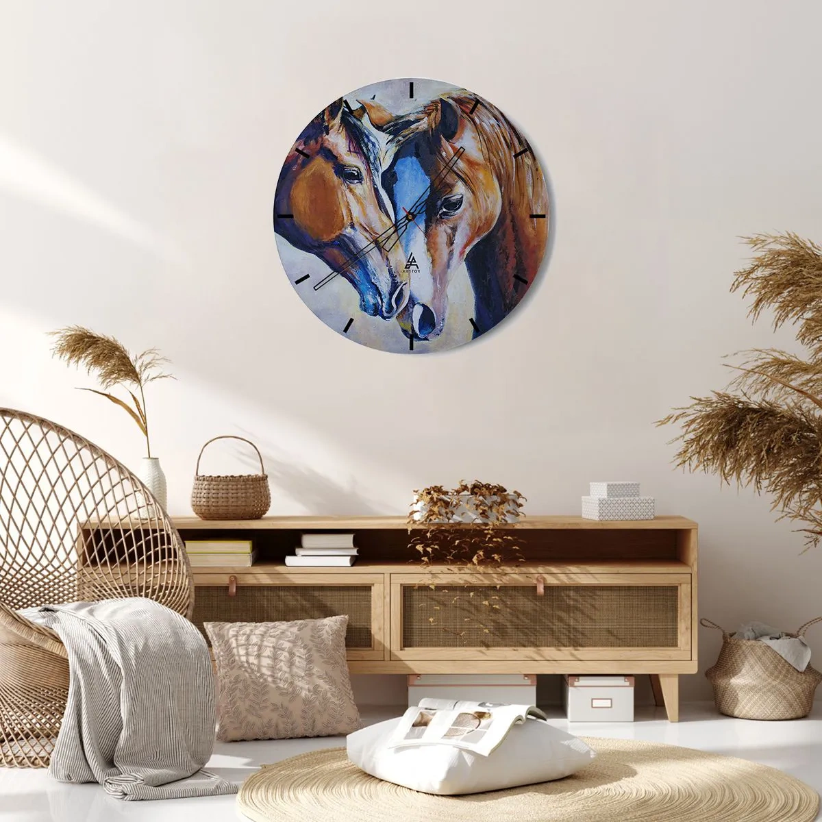 Orologio da parete - Orologio in Vetro - Sarà amicizia o amore? - 40x40 cm