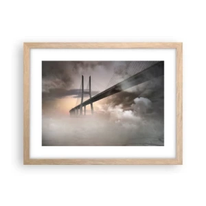 Poster in cornice rovere chiaro - Sul fiume che non c'è - 40x30 cm