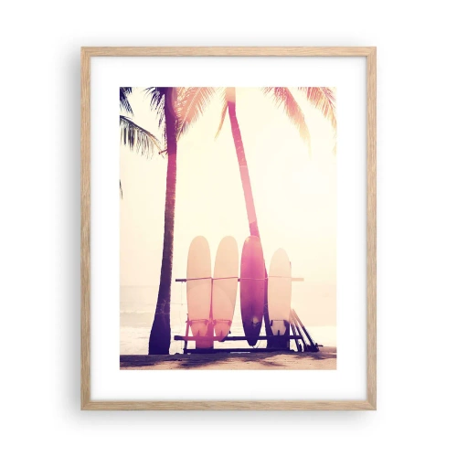 Poster in cornice rovere chiaro - Sarà un giorno fantastico - 40x50 cm