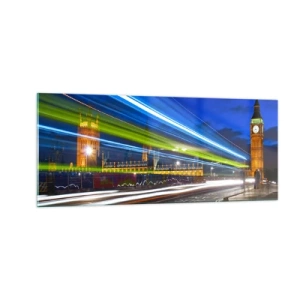 Quadro su vetro - Sotto lo sguardo del Big Ben - 100x40 cm