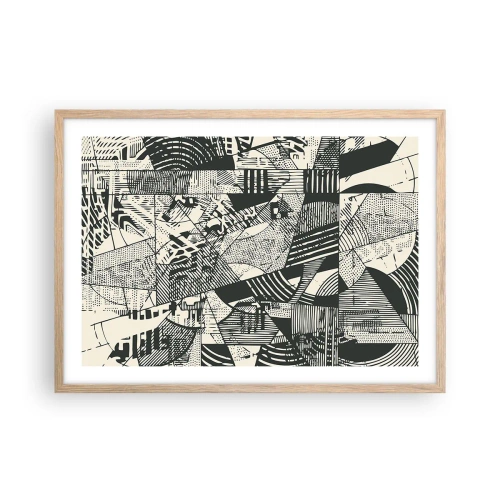 Poster in cornice rovere chiaro - Dinamica della contemporaneità - 70x50 cm