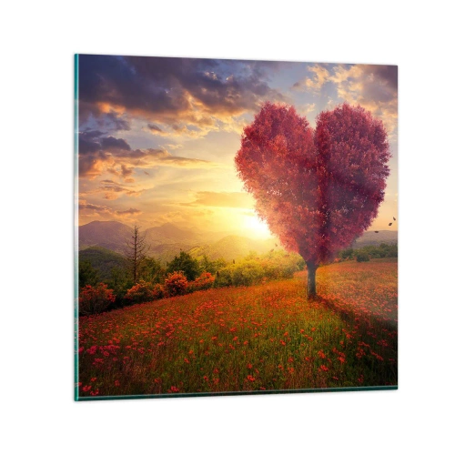 Quadro su vetro - Ti prende al cuore - 30x30 cm