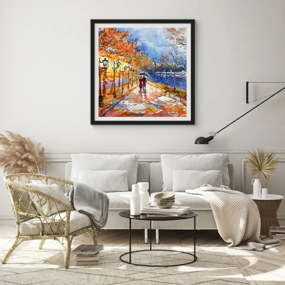 Poster in cornice nera - Insieme fino ai confini del tempo - 50x50 cm