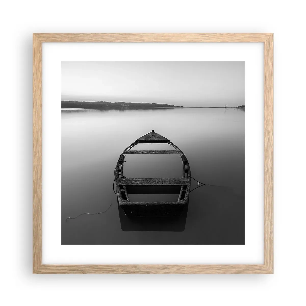 Poster in cornice rovere chiaro - Nostalgia e malinconia - 40x40 cm